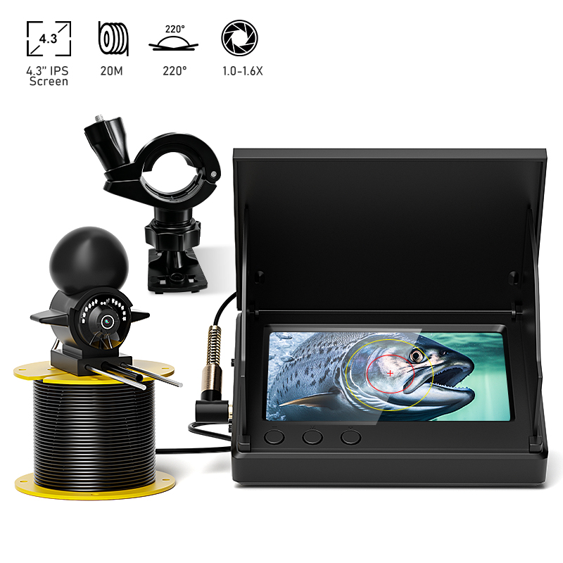 Underwater Camera - 4.3'' LCD Portable Fish Finder, 20m