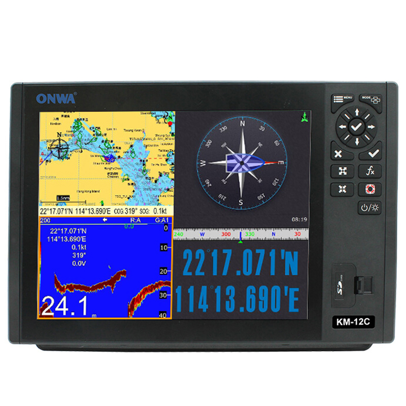 Fish Finder Gps - ONWA KM-12C 12-Inch GPS Chart Plotter