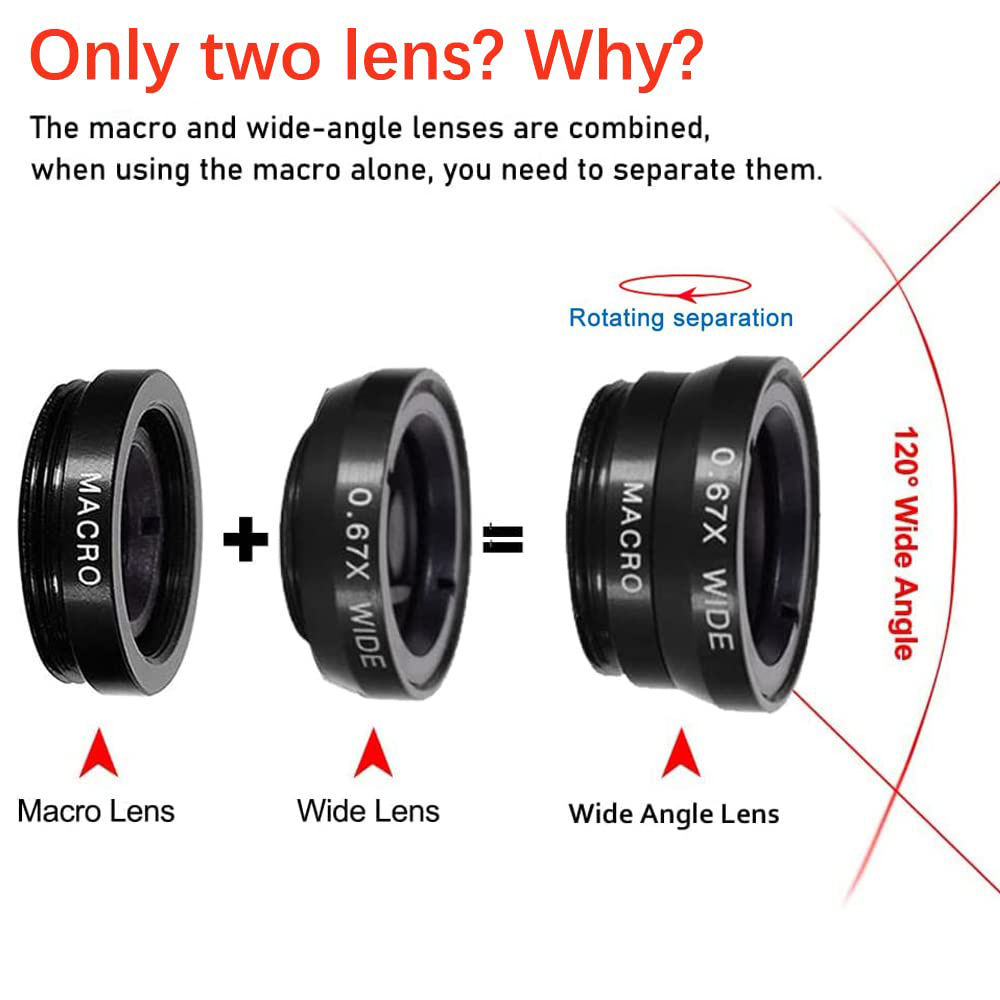 Universal 3 in 1 Fish Eye Lens - Fishing Camera 评论和价格