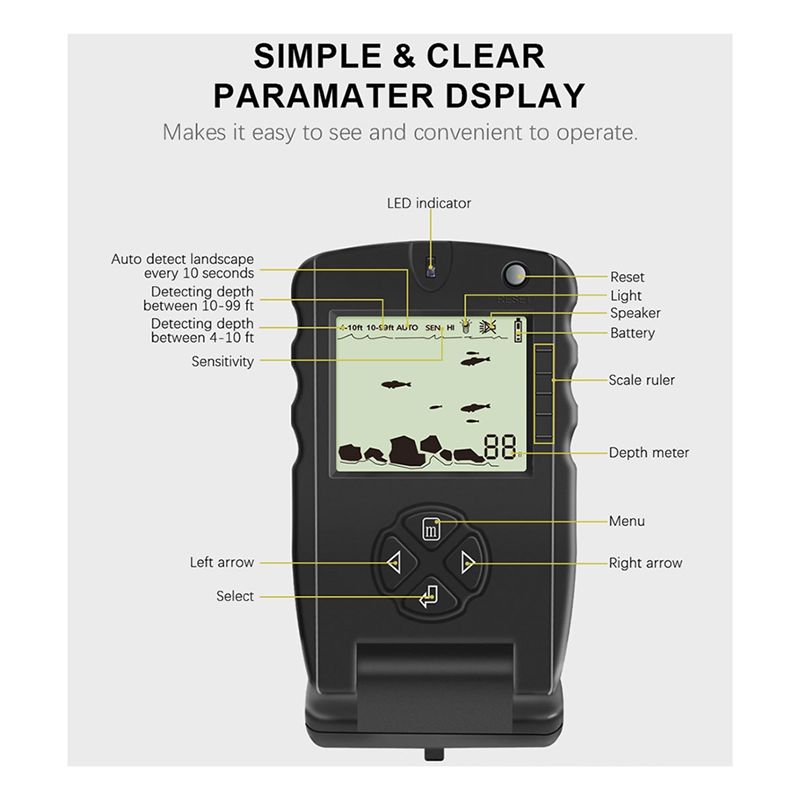 New Portable Fish Finder, Ice  - Fish Finder Transducer 评论和价格