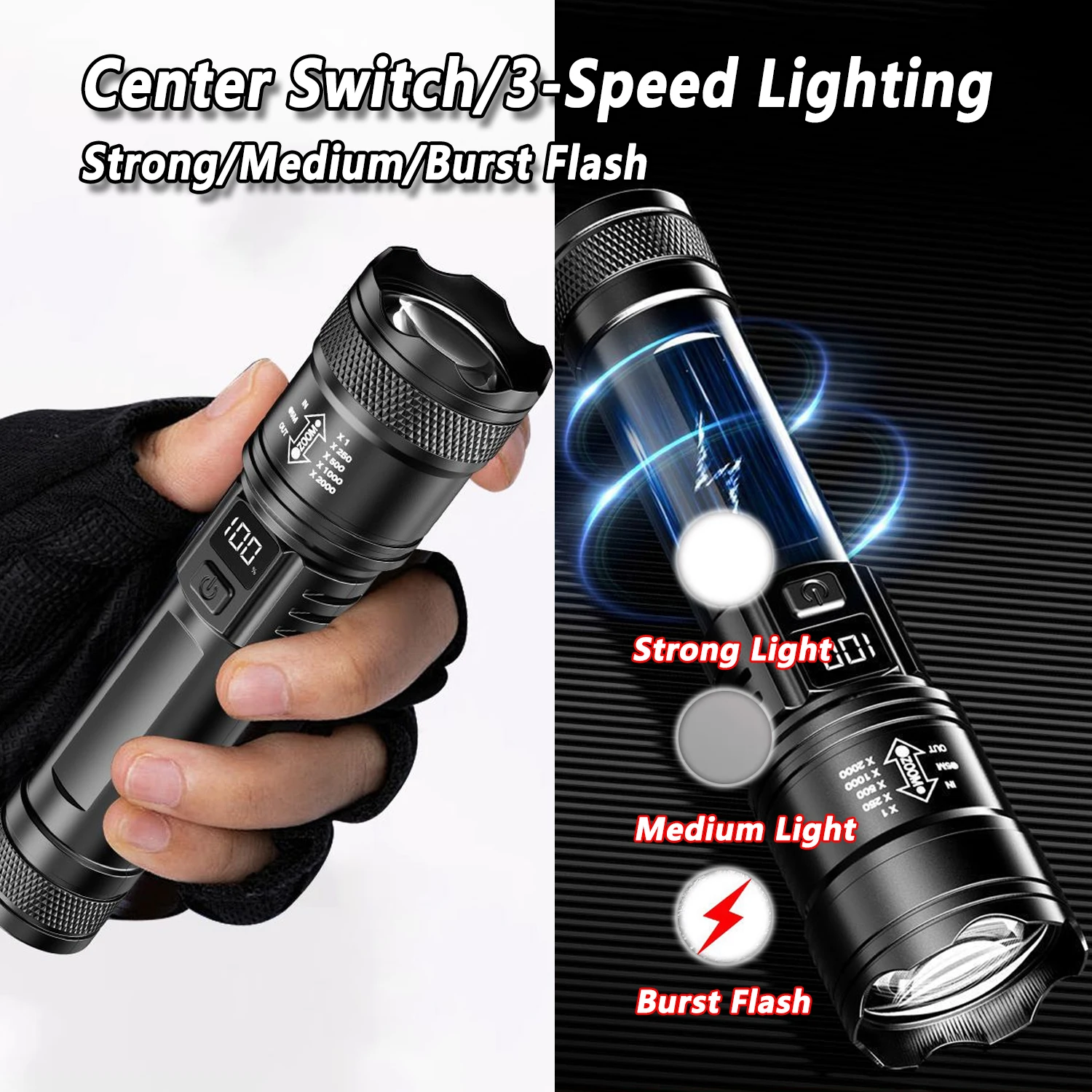 TY-908M Led Flashlight 2000LM  - Fishing Light 评论和价格
