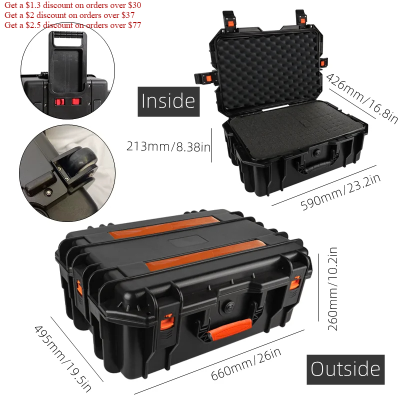 Large Capacity Tool Box with W - Fish Finder Case 评论和价格