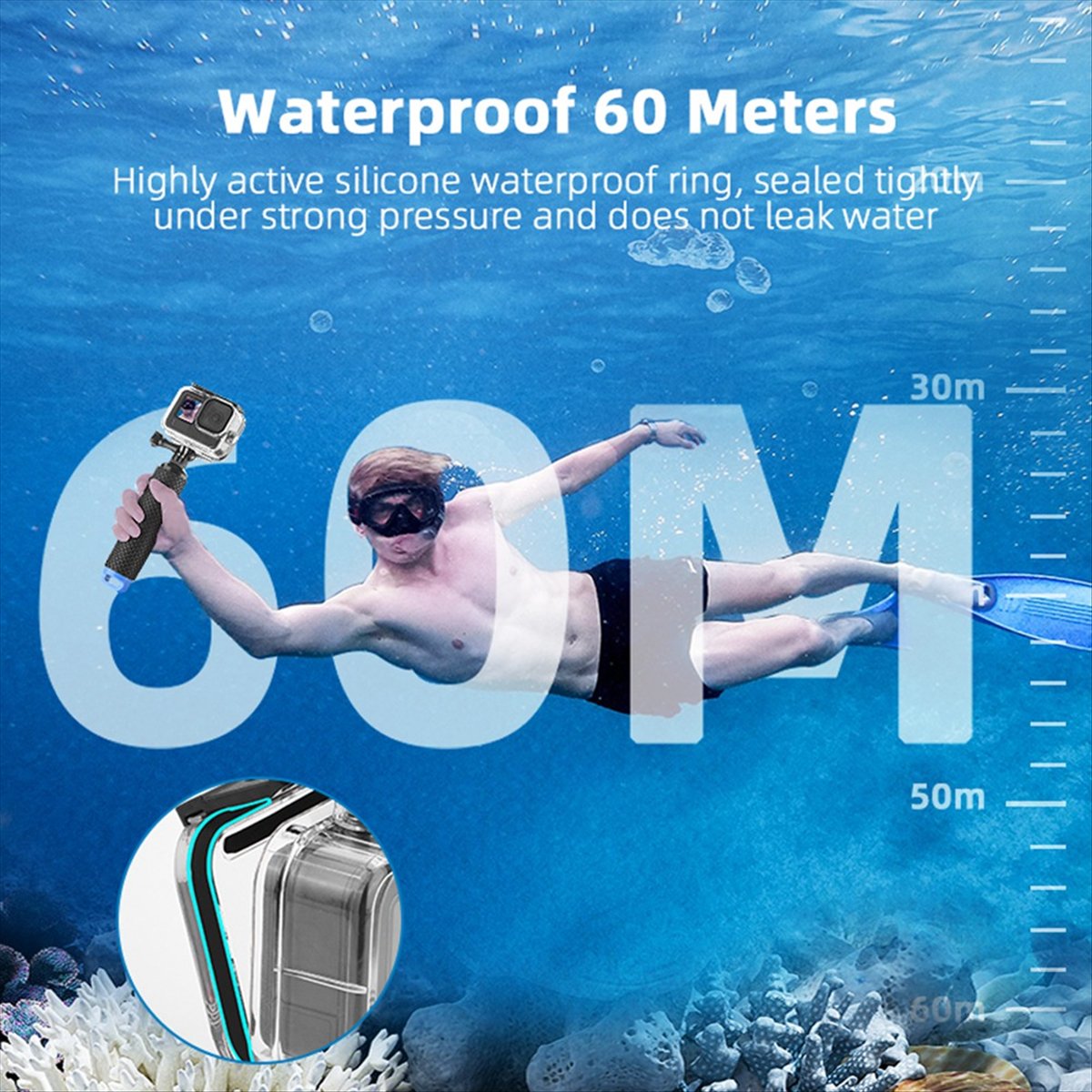 M05K 60M Waterproof Case for G - Underwater Camera 评论和价格