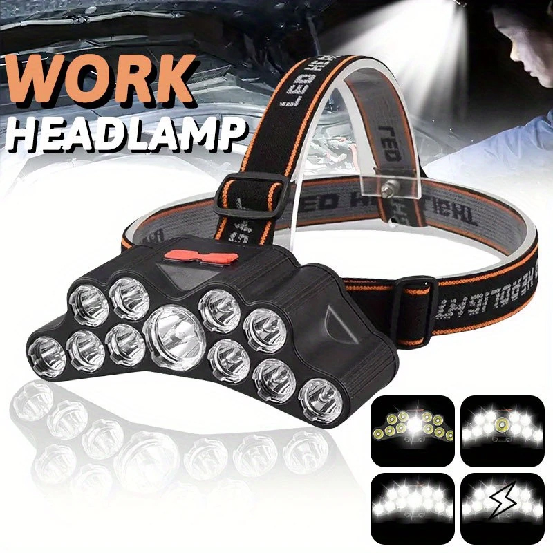 11 LED Headlamp Strong Light H - Fish Finder Battery 评论和价格