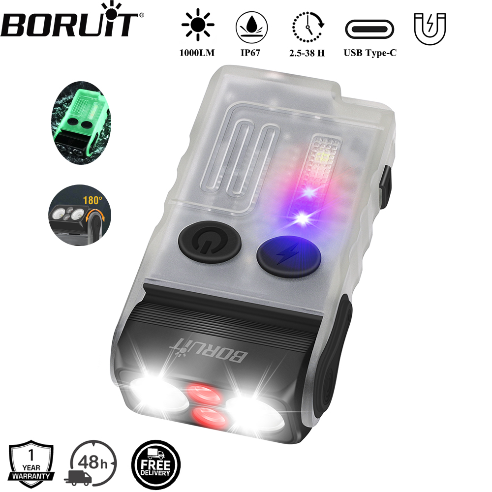 BORUiT V20 Buzzer EDC LED Keyc - Fishing Light 评论和价格