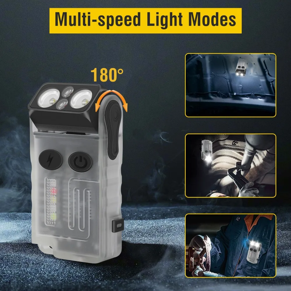 BORUiT V20 Buzzer EDC LED Keyc - Fishing Light 评论和价格