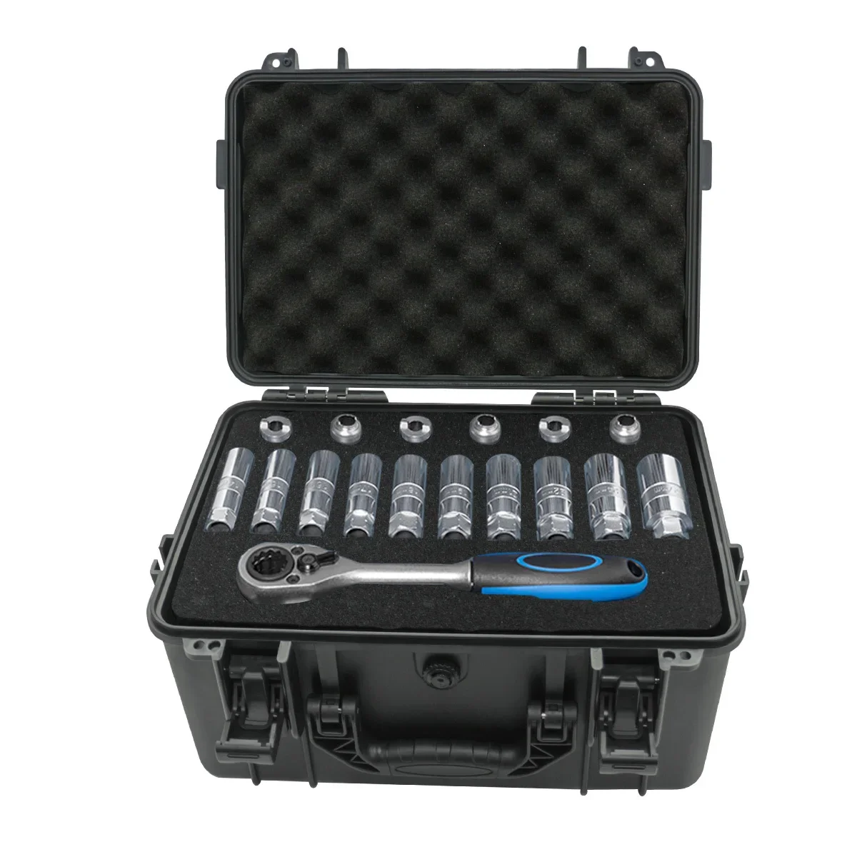 1 portable toolbox with pre cu - Fish Finder Case 评论和价格