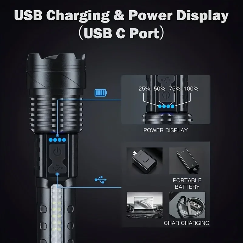 Powerful LED Flashlight Batter - Fishing Light 评论和价格
