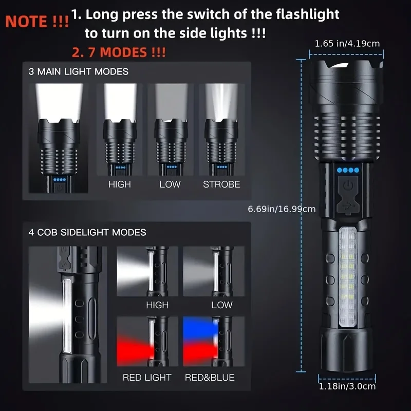 Powerful LED Flashlight Batter - Fishing Light 评论和价格